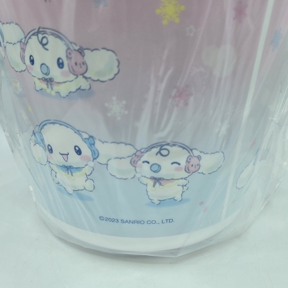 Sanrio Cinnamoroll Milk Dust Bin Trash Can Pink Yellow - Picture 4 of 7